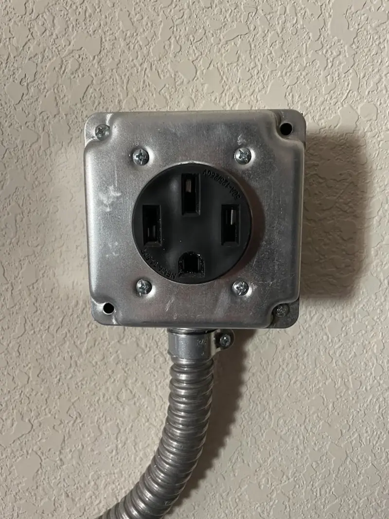 NEMA 14-50 outlet installed for Smart Home Electrical in East Highland Park
